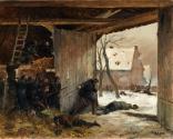 A Battle Scene, Soldiers in a Barn