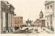 Dublin Castle Gate between the Royal Exchange and Newcomen Bank