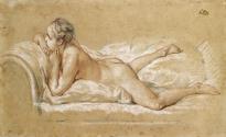 A Female Nude Reclining on a Chaise-longue