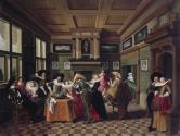 An Interior with Ladies and Cavaliers