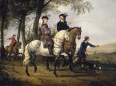 Landscape with a Youth and his Tutor on Horseback