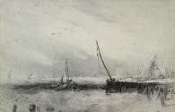 Vessels in a Squall off the Coast