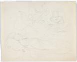 Sleeping Child with Angels; Sketch of a Head (on verso)
