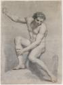 A Seated Male Nude