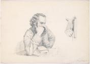Syudy of a Man at a Desk, Study of a Hand Resting on a Book