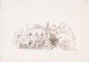 Cottage among Trees; House in a Mountainous Landscape (on verso)