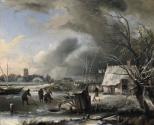 A River Scene in Winter