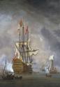 Calm: the English Ship 'Britannia' at Anchor