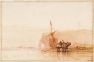 A Horse and Cart on a Beach