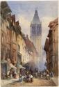 The Tower of St Romain Church, Rouen, from Rue Horlogue