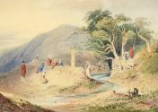 Pilgrims at Saint Brigid's Well, Liscannor, County Clare