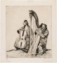 'Musicians' - Cellist and Harpist