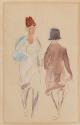 Two Women Passing in the Street