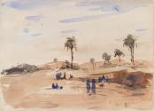 Egyptian Palms; Cow (on verso)