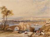 Saint Bénezet Bridge across the River Rhône and Avignon beyond