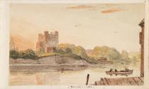 Rochester Castle, Kent, from the River Medway