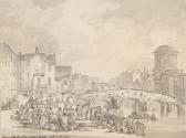 The Fruit Market, Ormonde Bridge, The Four Courts, and Old Bridge, Dublin
