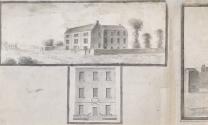 Two Houses; A Panorama between Dr Steeven's Hospital and Kilmainham Jail, taken from Phoenix Park (on verso)