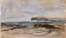 George's Head, near Kilkee, County Clare; a Cow (on verso)