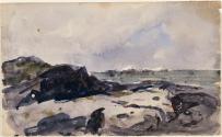 The Coastline at Kilkee, County Clare; Cows (on verso)