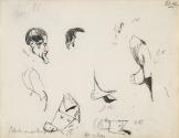 Three Male Heads and Clothing Details