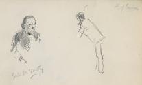Justin McCarthy M.P. (1830-1912) and a Leaning Man (?John Dillon)