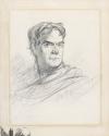 Barry Sullivan (1821-1891), Actor; a First Sketch (on verso)