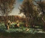 Children Playing in a Meadow