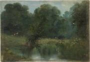 Figures by a Woodland Pool