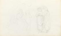 Sketches of Girls Reading in a Garden