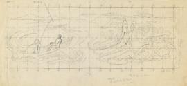 Fishing from a Currach (left) and the Seashore (right),(squared for transfer)