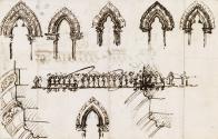 Gothic Windows, on the verso of an unfinished letter written in Dublin