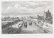 Dublin, from Blaquiere Bridge on Royal Canal, (pl. for G.N. Wright's 'Ireland Illustrated', 1831)