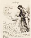 Illustrated letter from William Orpen to Mrs St George with a sketch of the artist eating lunch