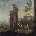 A Capriccio with Pastoral Figures and Animals
