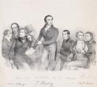 Catholic Agitation Group with Stephen Coppinger, Sir Thomas Wyse, M.P. (1791-1862), Diplomat and Author, Thomas Furlong (1794-1827), Poet, Richard Lalor Sheil, M.P. (1791-1851) [...]