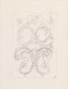 Oval within Rectangle Filled with Scrolls