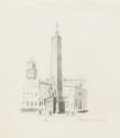 The Parnell Monument, O'Connell Street against the Rotunda Hospital