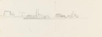 A Panorama of the Docks; The Roof Line of Mercer's Hospital, Mercer Street Upper (on verso)