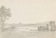 The Charter School, Clontarf, and Dublin Bay from Lord Charlemont's Casino at Marino; The Library, Trinity College, Dublin (on verso)