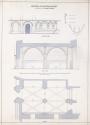 The Kitchen of Fountains Abbey, Yorkshire, (Elevation, Section and Plan)