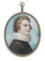 Self-Portrait in Elizabethan Costume; A Lock of His Hair (on verso)