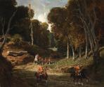A Rider in Red Coats in a Forest