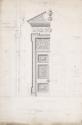 Elevation and Plan for Door and Frame, Library Doors