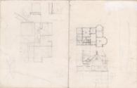 Elevation and Rough Ground Plan of a House