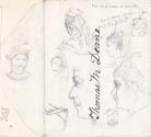 Studies of Female Heads in Medieval Head Dress