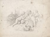 Putti Playing with a Bird