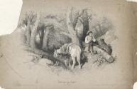 A Woodcutter Resting with his Horse and Dog