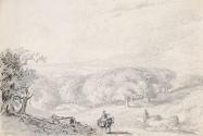 Travellers and a House in a Wooded Valley