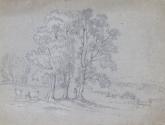 Cattle and a Herdsman beneath Trees